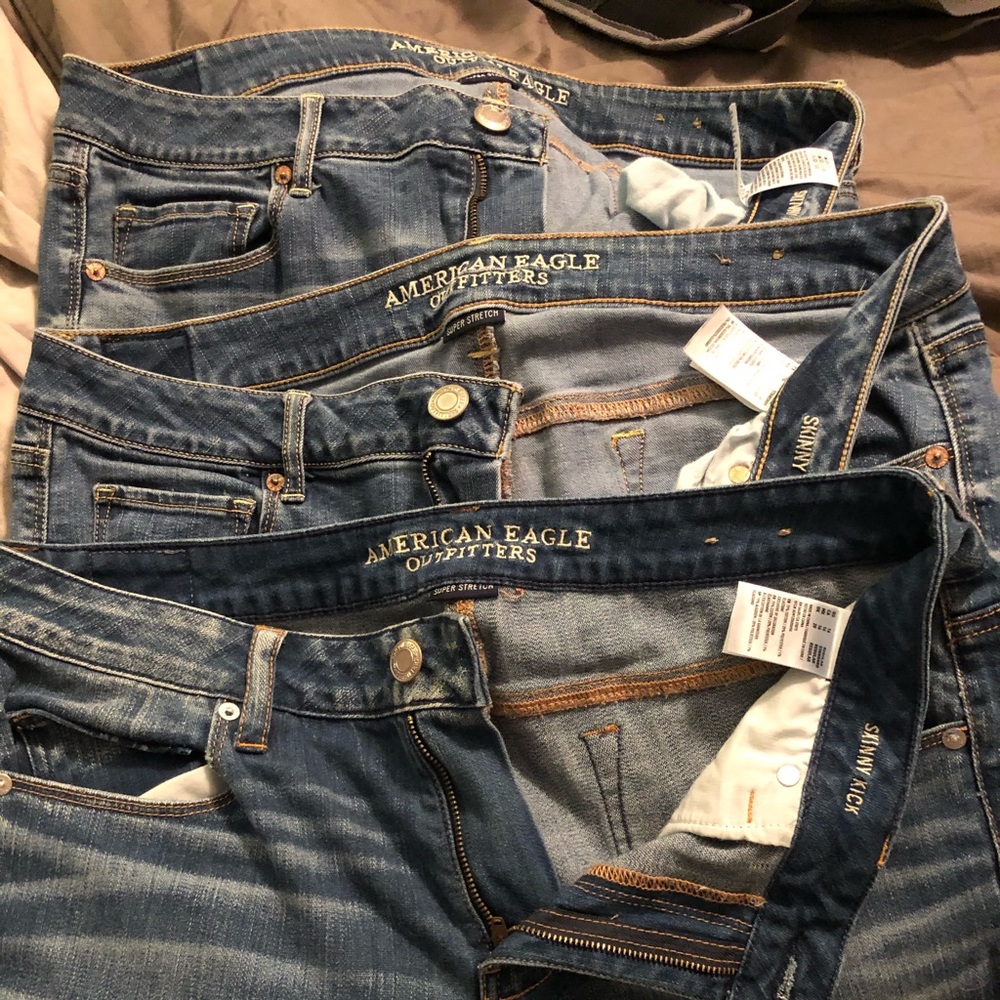 3 Pair Skinny Kick Jeans
